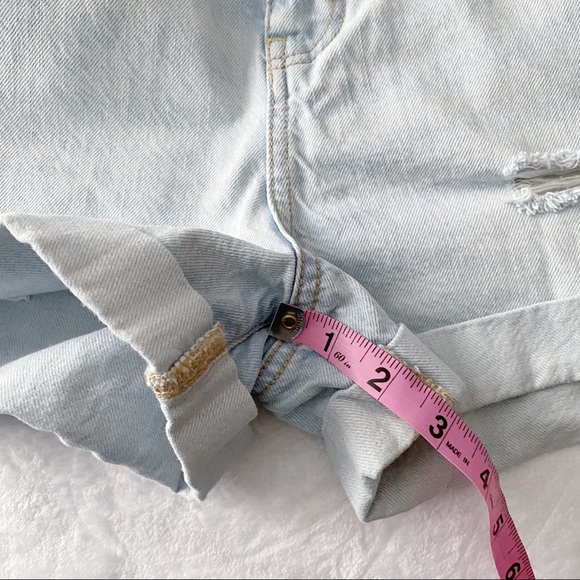 AEO Embroidered Rainbow Pocket Mom Jean Shorts - Picture 6 of 10